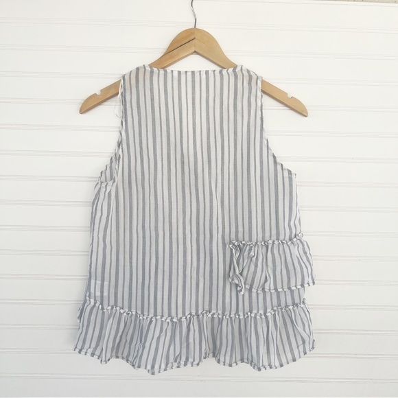 Zara Cruise Short Stripes Sleeveless Cotton Elegant Style Size Small - Picture 4 of 7